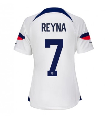 Förenta staterna Giovanni Reyna #7 Hemmatröja Kvinnor VM 2022 Kortärmad